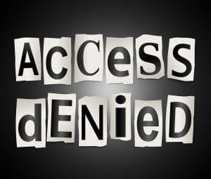 Access denied concept.
