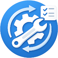 Managed WordPress operations icon showing automated updates, backups, monitoring, and maintenance for secure regulated industry websites